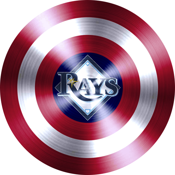 Captain American Shield With Tampa Bay Rays Logo iron on paper